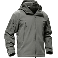 Vestes coupe-vent softshell d'hiver pour hommes en gros, 100 % polyester, imperméables, respirantes, col montant, fermeture frontale