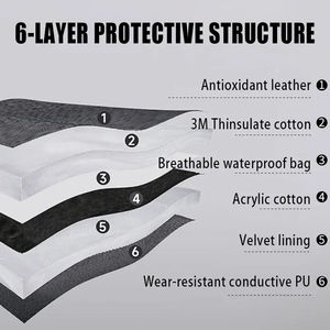 NUEVOS guantes de nieve impermeables Deportes de invierno Guantes de esquí resistentes al viento cálidos con cuerda Mitones de pantalla táctil Mujeres Hombres - Product Image 3