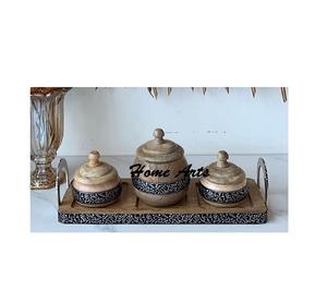 ชามขนมพร้อมถาดทำจากสเตนเลสสตีลและไม้เซิร์ฟเวอร์ช็อคโกแลตขนาดพิเศษออกแบบได้ตามต้องการ - Product Image 4