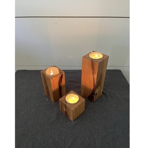 Wooden Candle Holders Sustainable Handcrafted Candle Stands - Product Image 2