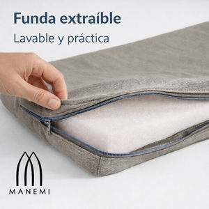 Cuscino per Sedia Idrorepellente 42x40x4cm Facile da Pulire con Cinghie di Fissaggio e Fodera Rimovibile con Cerniera, Cuscini Lombari e per Seduta - Product Image 4