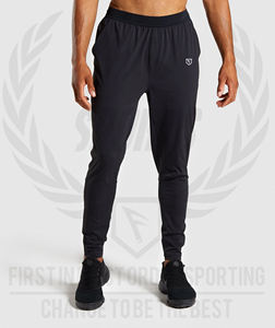 Pantalon de survêtement personnalisé unisexe coupe ajustée 100% coton polyester Joggers et pantalons de gym fitness décontracté avec poches latérales Joggers pour hommes - Product Image 3