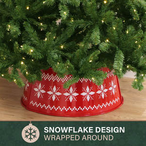 Collar de árbol de Navidad rojo de hierro galvanizado de alto grado para decoración de Navidad Collar de árbol de Navidad de alta calidad para el día de Navidad - Product Image 6