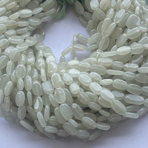 6 มม.8 มม.10 มม.แสงธรรมชาติสีเขียว Aventurine หินเรียบรูปไข่อัญมณีลูกปัด DIY สําหรับเครื่องประดับทําสร้อยคอสร้อยข้อมือ - Product Image 2