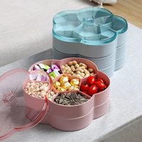 Meilleure vente Plateau à bonbons en forme de fleur Plateau à compartiments en forme de fleur Plateau à dessert divisé pour biscuits Plateau à plats de service