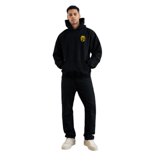 Sudadera con Capucha Extra Grande para Hombre, 50% Algodón, 50% Poliéster, Hombros Caídos, Estilo Urbano, Corte Holgado, Sudadera de Invierno - Product Image 1