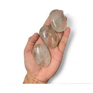 Piedra de Palma de Turmalina Negra MUNTAHA AGATE Premium al por Mayor, Cristal Curativo Pulido de Khambhat, India, para Colección - Product Image 4