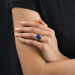 Bague Lapis Lazuli artisanale la plus demandée pour améliorer l'intuition Cadeau d'anniversaire ou d'anniversaire parfait au prix d'exportation - Product Image 5