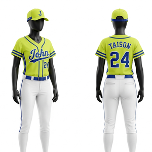 Premium 260 GSM Polyester <b>Baseball</b> Uniform Red White Pinstripe Sublimated Embroidered Custom Logo Set - Product Image 3
