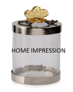HOME IMPRESSION Pot de rangement multifonctionnel en métal minimaliste de luxe, fait à la main, écologique, pour la décoration de la maison - Product Image 4