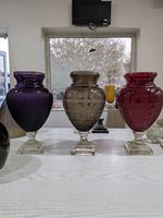 Vase à fleurs en verre cristal de haute qualité, design moderne et luxueux, éco-responsable, fait main, Ashok International FW-A-005, mariage