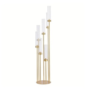 Éclairage traditionnel décor événements de mariage ou décor d'église bougeoir en métal support en gros bougie candélabre - Product Image 6