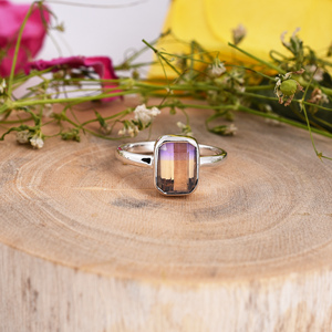 Bague en argent Sterling 925, amétrine carrée, conception de bijoux faits à la main, belle bague Design, vente en gros, fabricant de bijoux - Product Image 3