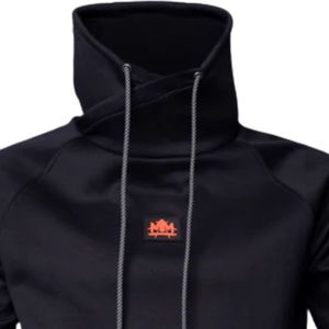 Sudadera con Capucha de Cuello Alto para Hombre, Ropa Deportiva de Manga Larga, Informal, para Entrenamiento, con Cordón y Bolsillos - Product Image 3