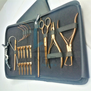 Alicates de sellado de cinta de extensiones de acero inoxidable, diseño ergonómico para salón de belleza, Kit de herramientas en Color oro rosa - Product Image 4