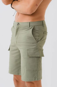 Pantalones cortos Cargo clásicos para hombre Tejido elástico de mezcla de algodón de ajuste relajado Ideal para senderismo o uso diario - Product Image 5