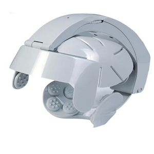 Masseur de tête électrique professionnel 4D à vibrations avec fonction de chaleur, en ABS gris, pour la relaxation du cuir chevelu, soulagement, casque inclus, boîte cadeau - Product Image 3