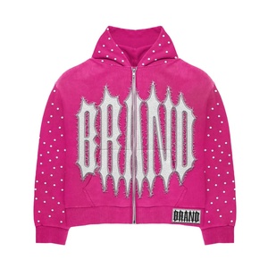 Sudaderas con capucha de lana de algodón 100% para hombre, nuevo diseño, logotipo personalizado, ajuste de gran tamaño, estampado en relieve, bordado 6XL - Product Image 4