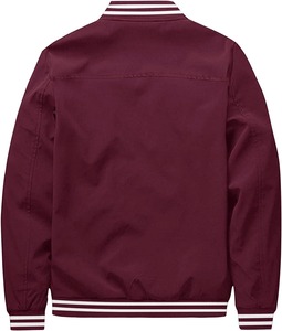 แจ็กเก็ตเบสบอลผ้าซาตินสำหรับผู้ชายเสื้อแจ็กเก็ตเบสบอลใส่ได้ทุกเพศฤดูใบไม้ร่วง - Product Image 2