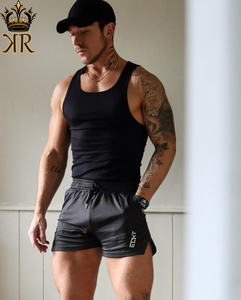 Camiseta sin Mangas para Hombre, 100% Algodón, 180 GSM, con Logotipo Personalizado, Deportiva, para Gimnasio, Color Negro, Venta al Por Mayor - Product Image 3