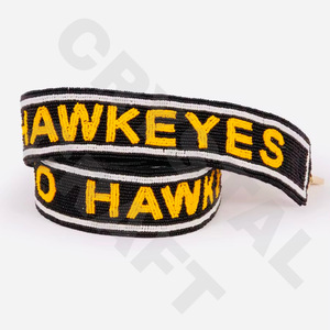 CRYSTAL CRAFT Gold White Seed Bead Estilo indio Color personalizado y tamaño Correa para monedero con opción de logotipo personalizado - Product Image 6