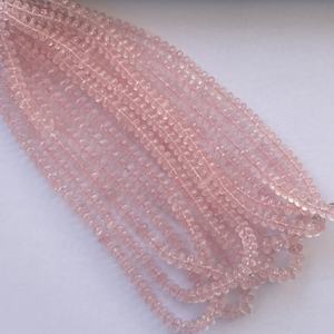 ลูกปัดโรสควอตซ์เหลี่ยมเพชรพลอยสีชมพูธรรมชาติขนาด6มม. 8มม. สายอัญมณีหลวมกึ่งมีค่าสินค้าใหม่ - Product Image 2