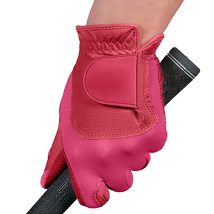 SAAR INDUSTRIES Hot Selling Pink Color Genuine Sheepskin Leather Non-Slip Hand Grips High Quality Customizable Golf Gloves - Product Image 5