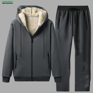 Conjunto Deportivo de Invierno para Hombre, con Capucha y Forro Polar Grueso, para Gimnasio, Fitness y Entrenamiento - Product Image 1