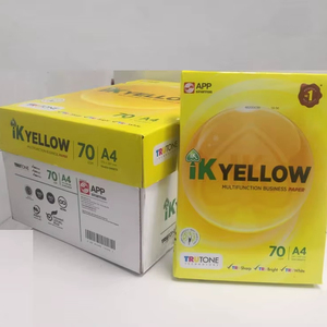 Papier de copieur jaune Ik A4 (70gsm 75g 80Gsm x 500's) papier de copie IK Plus A4 en gros 80gsm/75gsm/70gsm - Product Image 1
