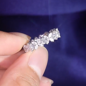 Customizable 925 <b>Silver</b> IGI Certified VVS Diamond Hiphop Marquise <b>Ring</b> for Wedding Anniversary Engagement - Product Image 2