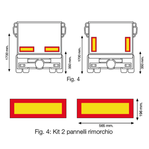 KIT 2 pièces Remorques de voiture RF 565X196X1,2 M Rimorchio - Product Image 2