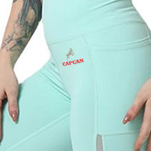 2024 último diseño personalizado Fabricación de Pekín al por mayor mallas deportivas para damas tela de punto transpirable Tipo de cintura media - Product Image 5