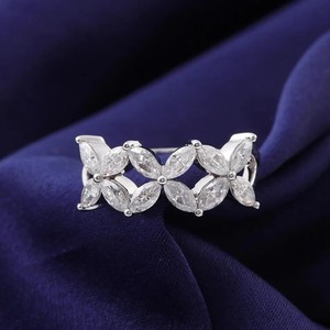 Belle bague de fiançailles Moissanite 3 CT Marquise Cut bande assortie pour bague de mariée bijoux personnalisés cadeau pour elle - Product Image 2
