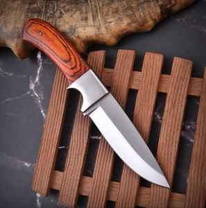 Couteau de chasse à dépecer fait main en acier à haute teneur en carbone de qualité supérieure avec manche et étui en cuir fin, couteaux en acier personnalisés - Product Image 1