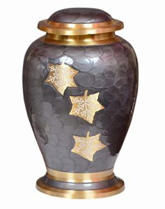 Urna Funeraria de Metal para Cenizas Humanas con Grabado, Urna Funeraria Hecha a Mano con Acabados Elegantes, Urna para Entierro - Product Image 2