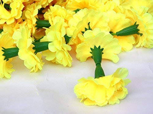 ผ้าหลายสีพวงมาลัยดอกดาวเรืองประดิษฐ์สำหรับตกแต่ง | 5ฟุตแต่ละพวงมาลัย - Product Image 4