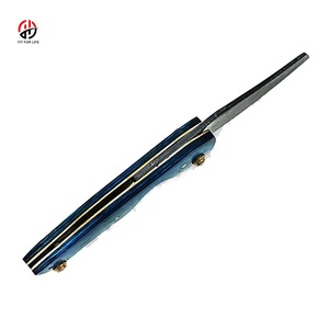 Venta caliente multifuncional Damasco acero cigarro accesorios personalizado cigarro cuchillo cortador con logotipo - Product Image 3