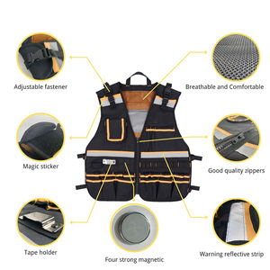 เสื้อกั๊กนิรภัยสำหรับทำงาน ราคาประหยัด มองเห็นได้ชัดเจน ระบายอากาศได้ดี น้ำหนักเบา ทนทาน วัสดุสวมใส่สบาย - Product Image 3