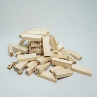 Genga Classic Set de blocs en bois fabriqués à la main pour les enfants et les familles Jeu d'empilage et d'équilibrage avec dés