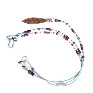 บังเหียนขี่ม้าหนังแท้สไตล์ตะวันตกสายบังเหียนแบบถักมืออุปกรณ์ขี่ม้าแบบถักโลโก้ได้ตามต้องการ - Product Image 2