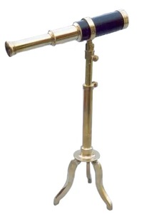 Télescope en laiton avec boîte en bois Vintage Nautical Spyglass Maritime Collectible - Product Image 2