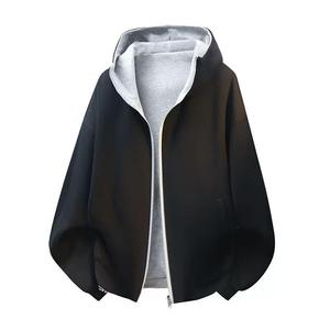 Sudadera con capucha reversible de doble cara con logotipo personalizado para hombre, de alta calidad, con cremallera completa, 2 en 1, de doble capa, de algodón. - Product Image 2