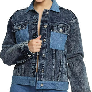 Chaqueta Vaquera Informal de Moda Urbana para Mujer, Corte Holgado con Botones, 100% Algodón, Ligera, Antiencogimiento, Secado Rápido, para Otoño - Product Image 1