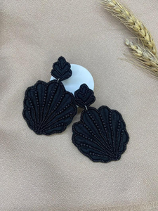 Joyería hecha a mano, pendientes bordados a mano con cuentas de moda, hermoso diseño, Bordado de hilo de seda, regalo para mujer y Niña - Product Image 5