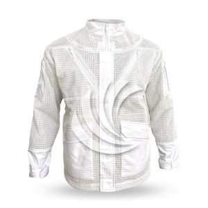 Veste d'apiculteur résistante aux piqûres avec voile de protection, fermeture éclair avant, plusieurs poches, équipement d'apiculteur en gros disponible - Product Image 1