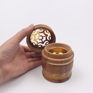 Quemador de incienso de Ramadán, quemador de incienso árabe en forma de Plato cuadrado de madera, Kefaf Mubkhar de Tradnary - Product Image 2