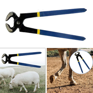 Pinza de pezuña forjada por caída, herramienta de recorte de herrador de acero de alto carbono de 14 pulgadas, mango ergonómico resistente para ganado equino - Product Image 6
