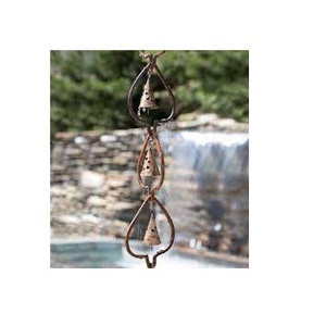 Cadena de lluvia colgante decorativa de hierro grueso, cadena de Metal con forma personalizada para exteriores, venta al por mayor - Product Image 1