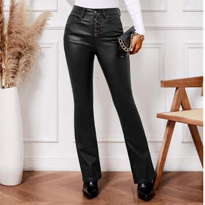 Pantalones de cuero para mujer de diseño único hechos a medida de alta calidad elegante ropa de moda artesanía Premium - Product Image 4