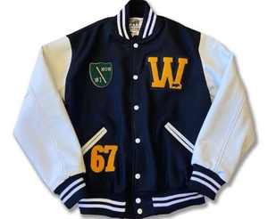 Chaqueta Varsity de calidad superior para hombre 100% lana con bordado de chenilla Collage chaqueta productos más vendidos - Product Image 2